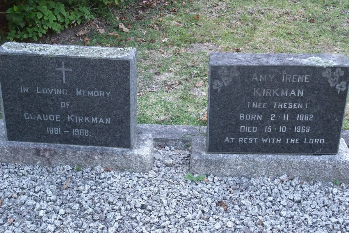 KIRKMAN Claude 1881-1968 &amp; Amy Irene THESEN 1882-1969