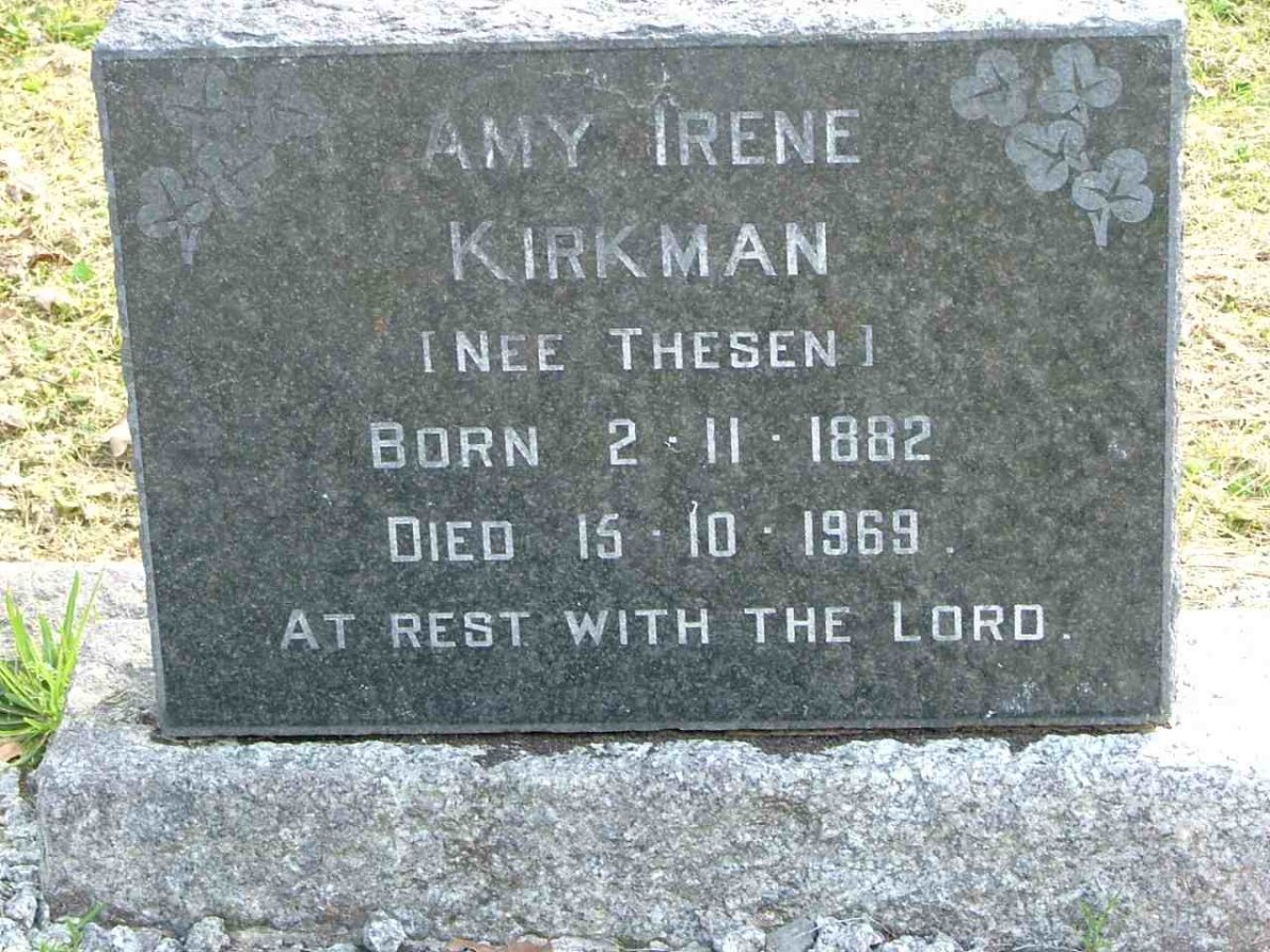 KIRKMAN Amy Irene nee THESEN 1882-1969