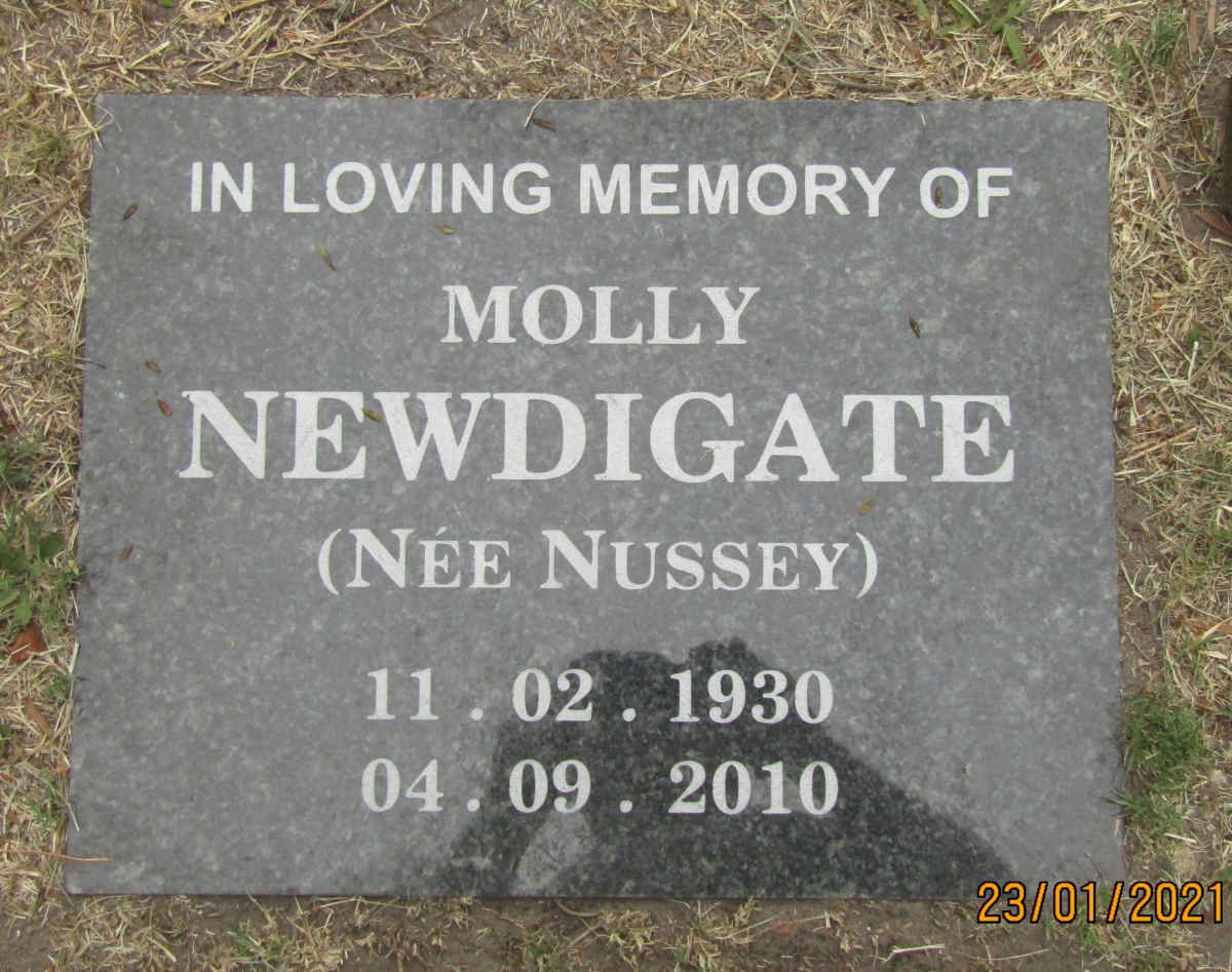 NEWDIGATE Molly nee NUSSEY 1930-2010