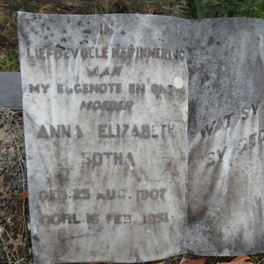 BOTHA Anna Elizabeth 1907-1951
