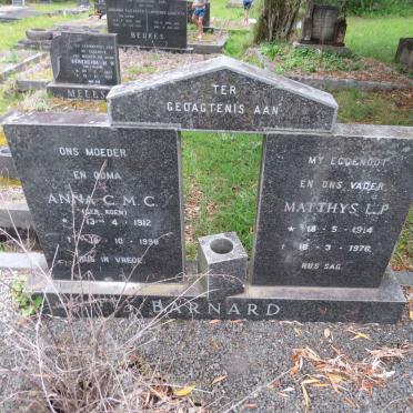 BARNARD Matthys L.P. 1914-1976 & Anna C.M.C. 1912-1999