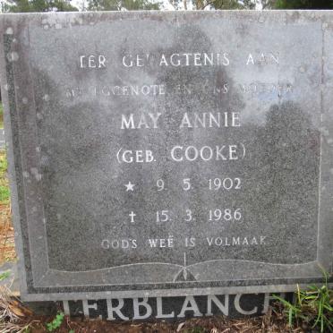TERBLANCHE May Annie nee COOKE 1902-1986