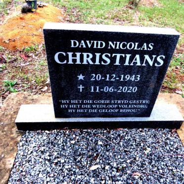 CHRISTIANS David Nicolas 1943-2020