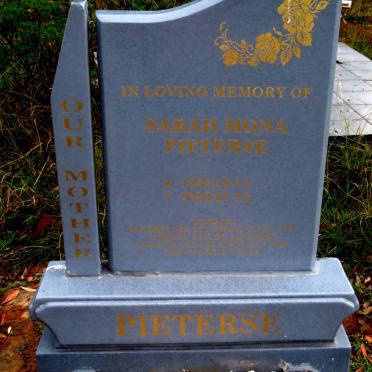 PIETERSE Sarah Mona 1956-2020