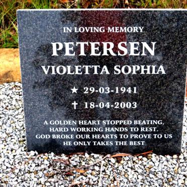 PETERSEN Violetta Sophia 1941-2003