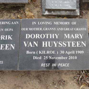 HUYSSTEEN Dorothy Mary, van nee KILROE 1909-2010