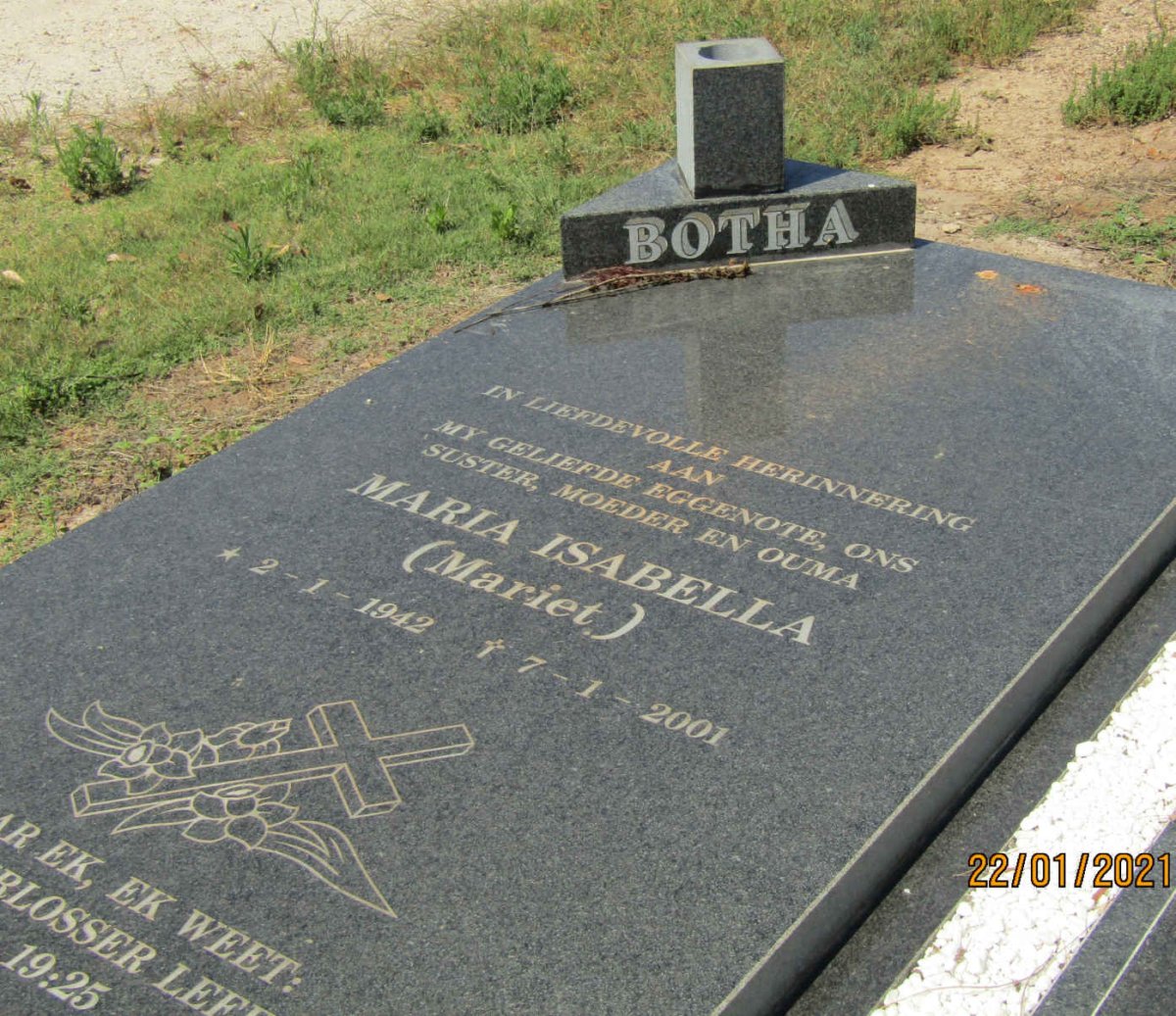 BOTHA Maria Isabella 1942-2001