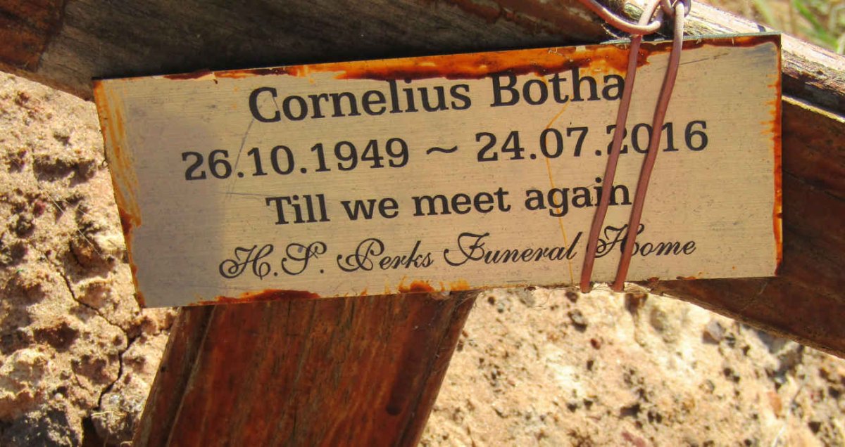 BOTHA Cornelius 1949-2016