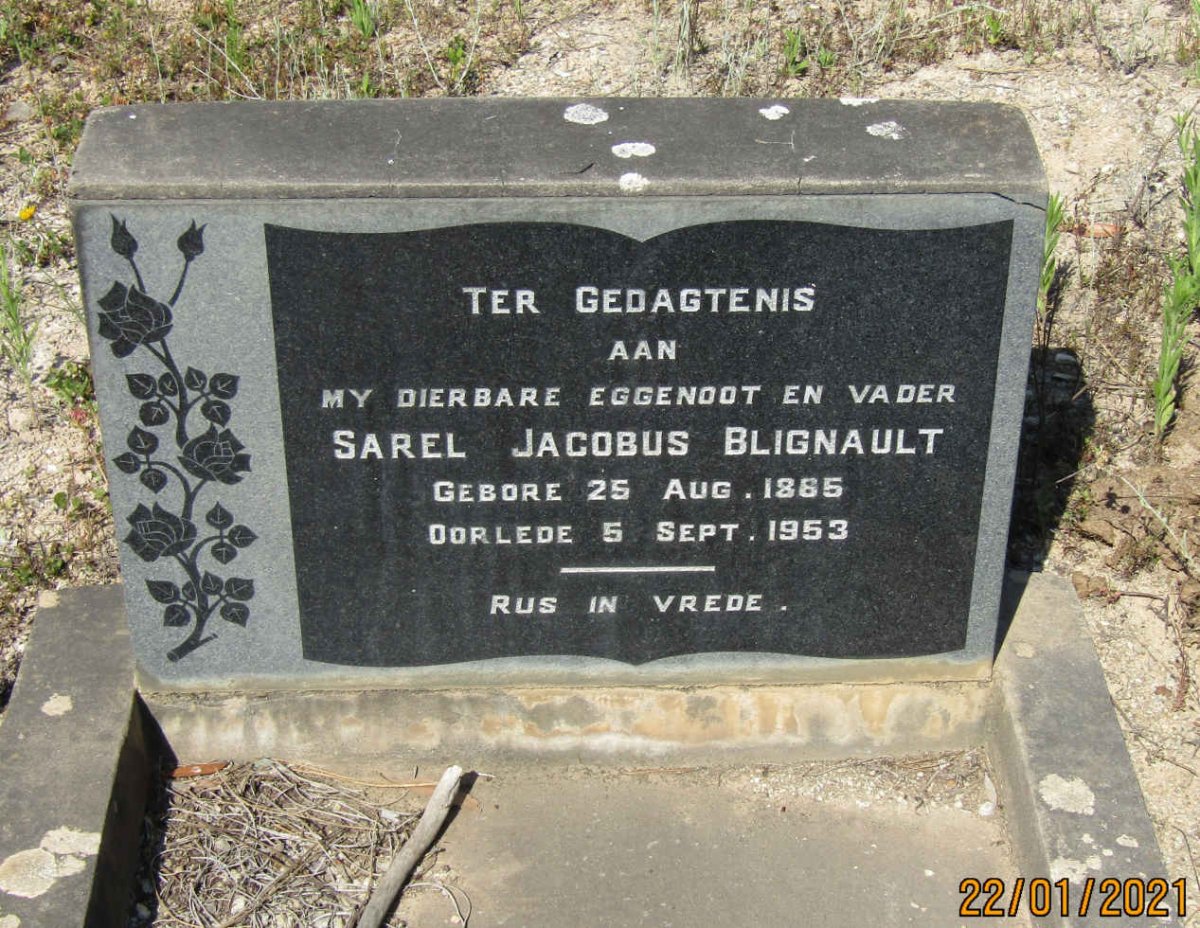 BLIGNAULT Sarel Jacobus 1885-1953