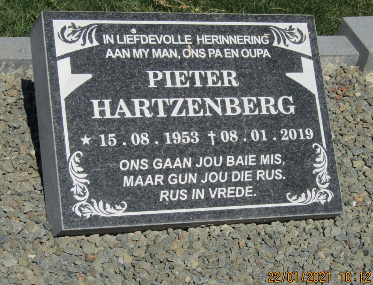 HARTZENBERG Pieter 1953-2019