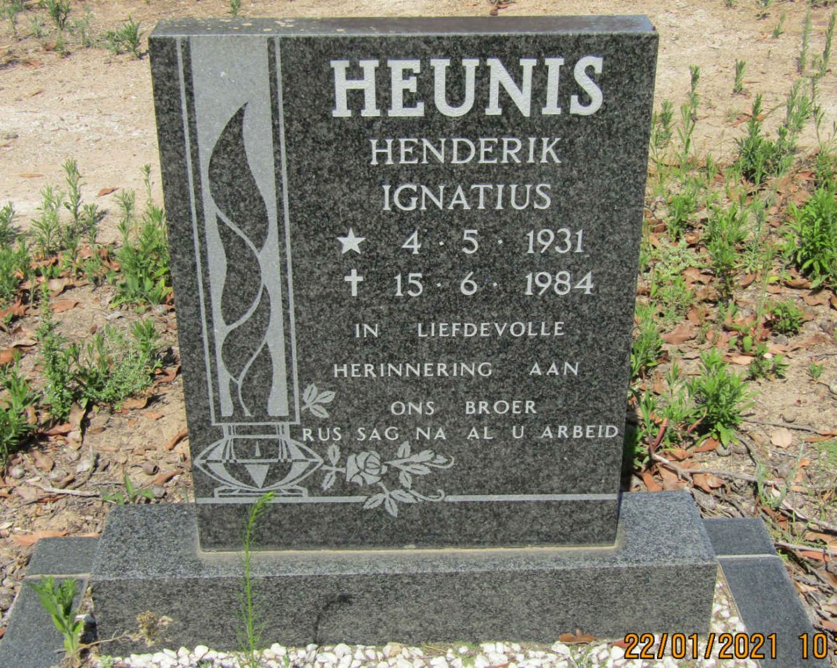 HEUNIS Henderik Ignatius 1931-1984