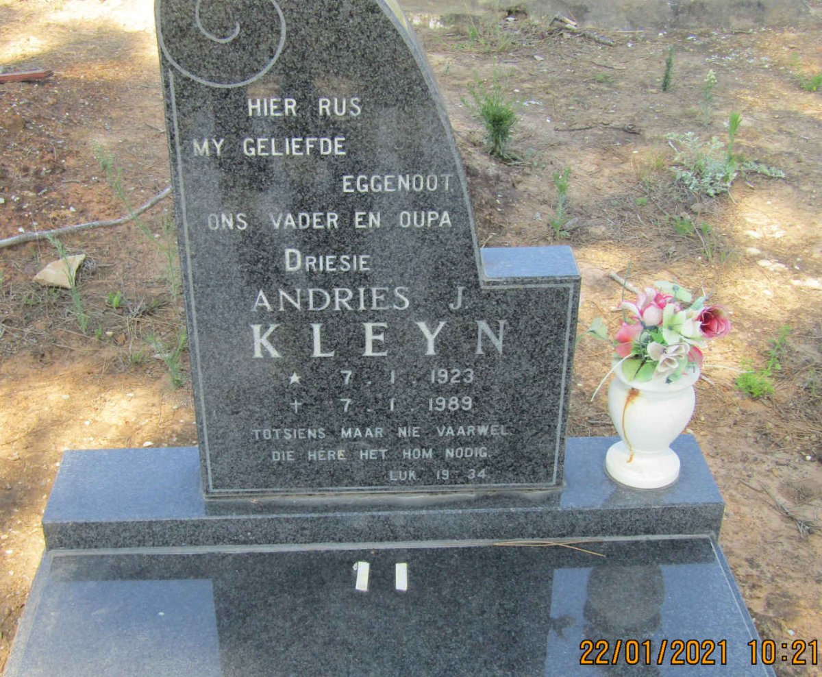 KLEYN Andries J. 1923-1989