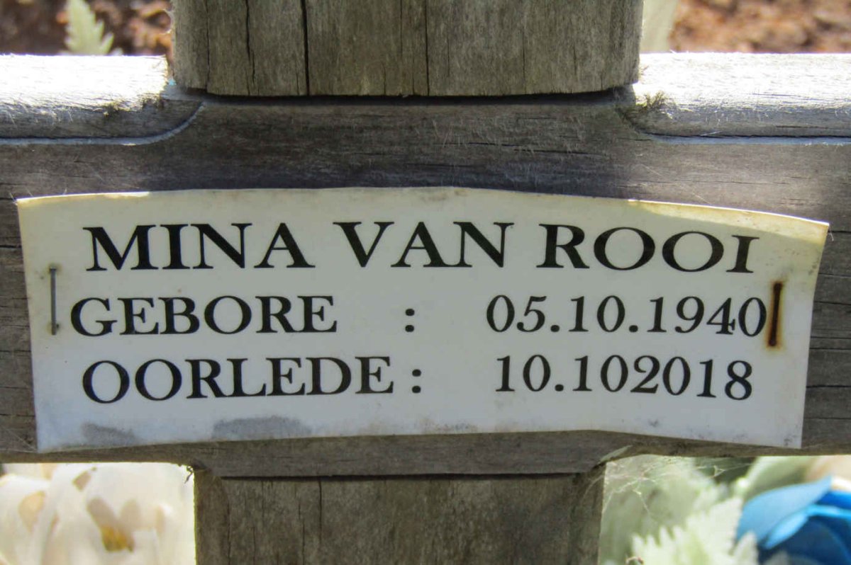 ROOI Mina, van 1940-2018
