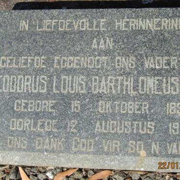 SWART Theodorus Louis Barthlomeus 1897-1970