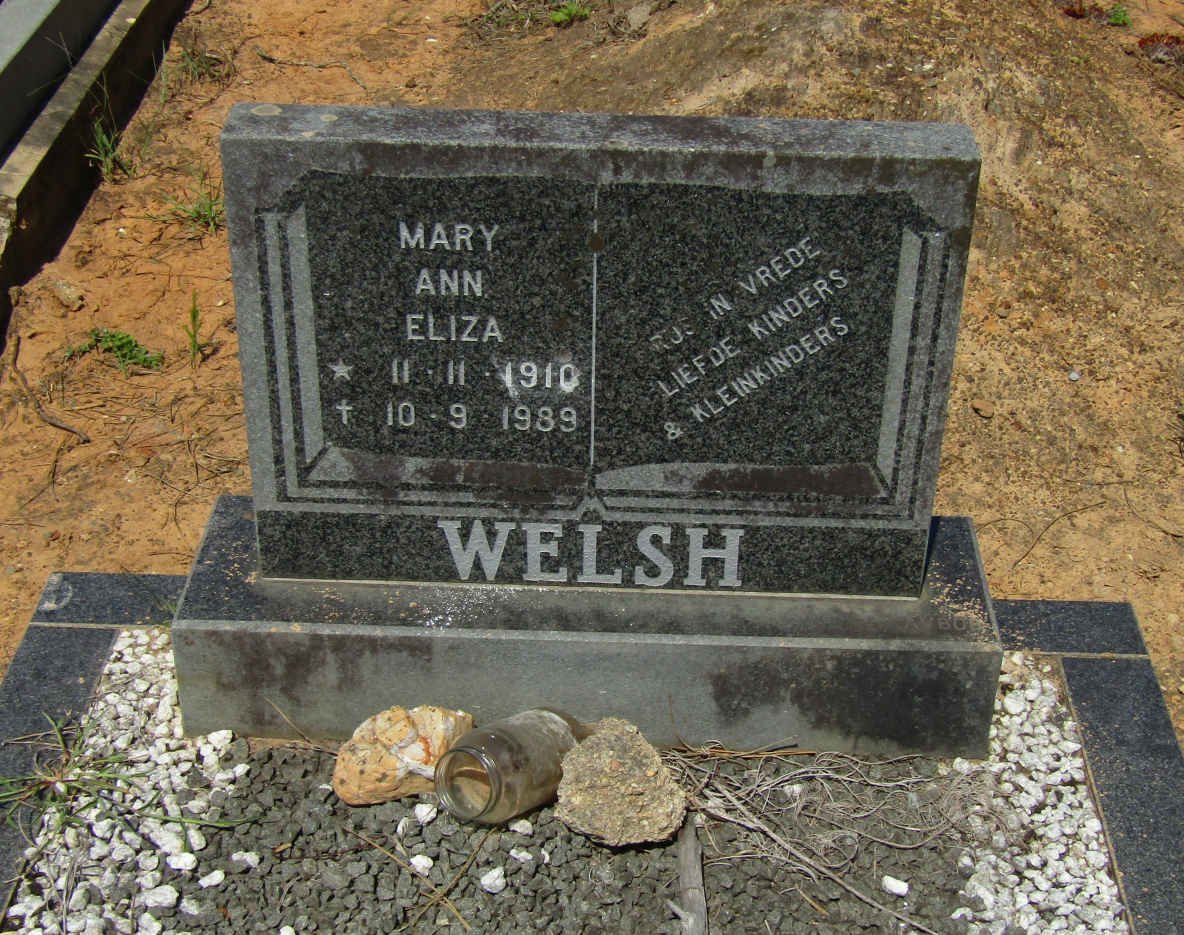 WELSH Mary Ann Eliza 1910-1989