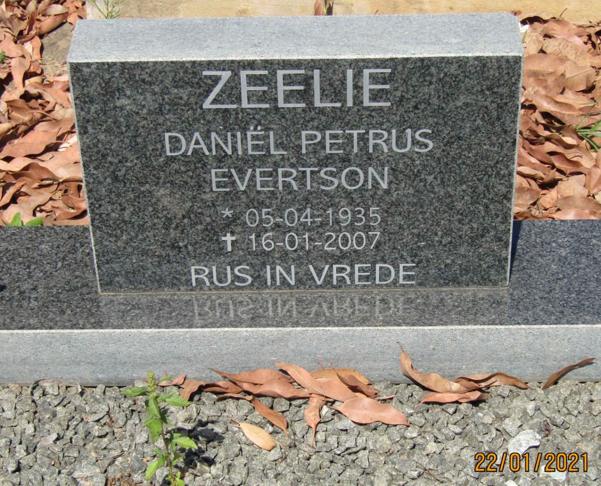 ZEELIE Daniel Petrus Evertson 1935-2007