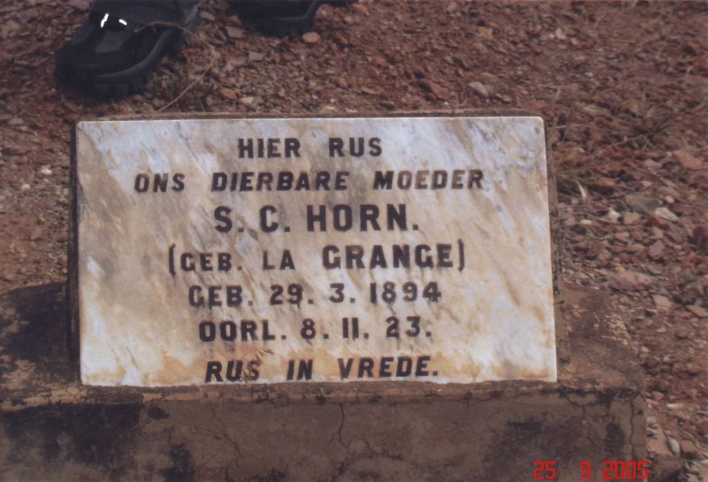 HORN S.C. nee LA GRANGE 1894-1923