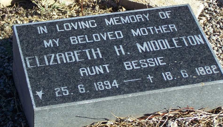 MIDDLETON Elizabeth H. 1894-1982