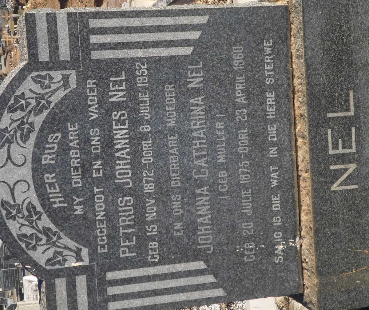 NEL Petrus Johannes 1872-1952 &amp; Johanna Catharina MULLER 1875-1960