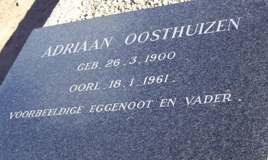 OOSTHUIZEN Adriaan 1900-1961