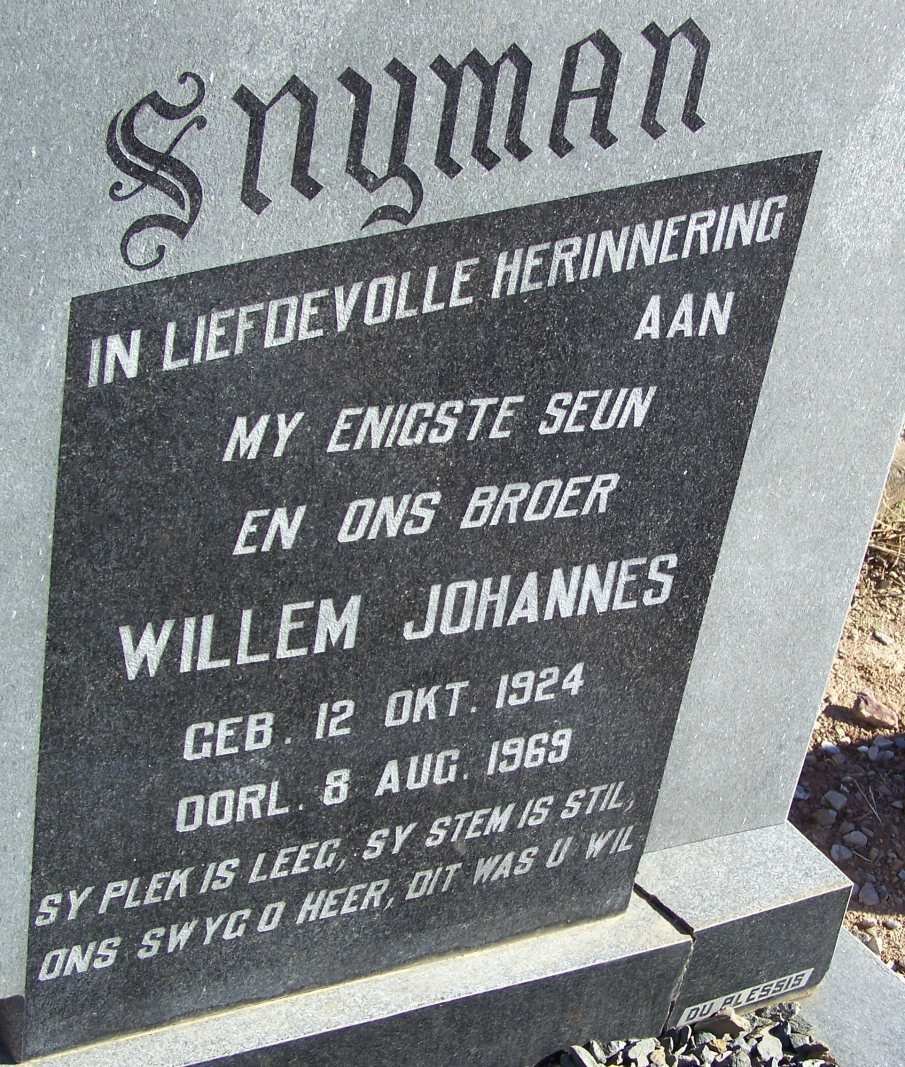 SNYMAN Willem Johannes 1924-1969