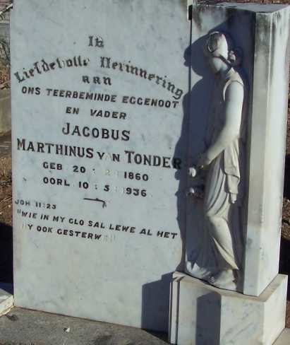 TONDER Jacobus Marthinus, van 1860-1936