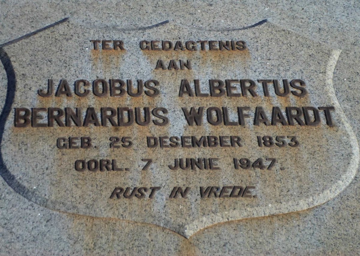 WOLFAARDT Jacobus Albertus Bernardus 1853-1947