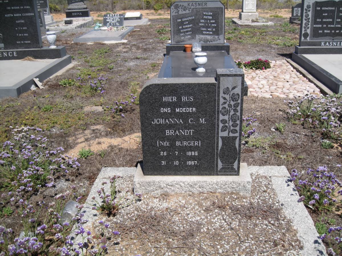 BRANDT Johanna C.M. nee BURGER 1895-1987