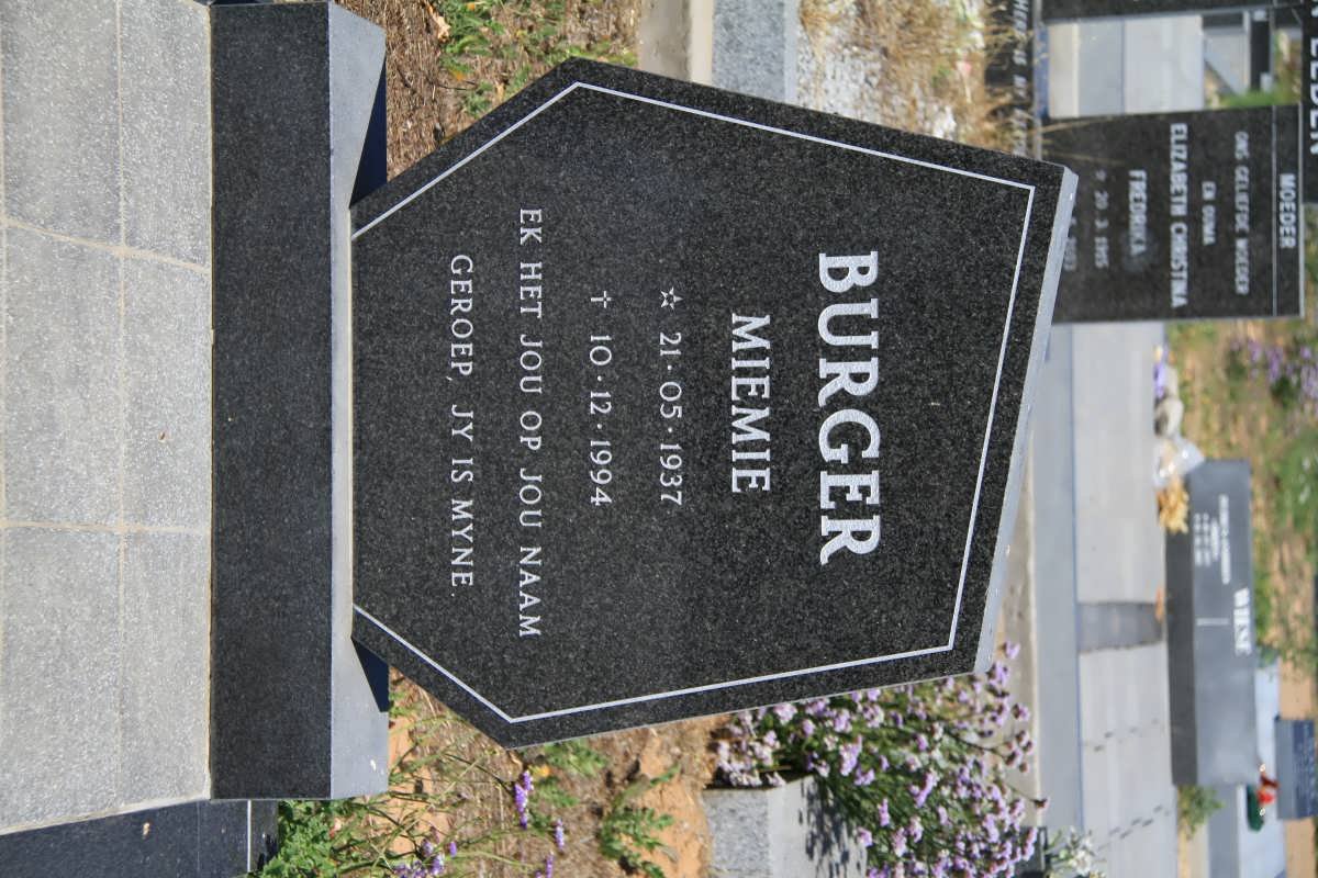 BURGER Miemie 1937-1994