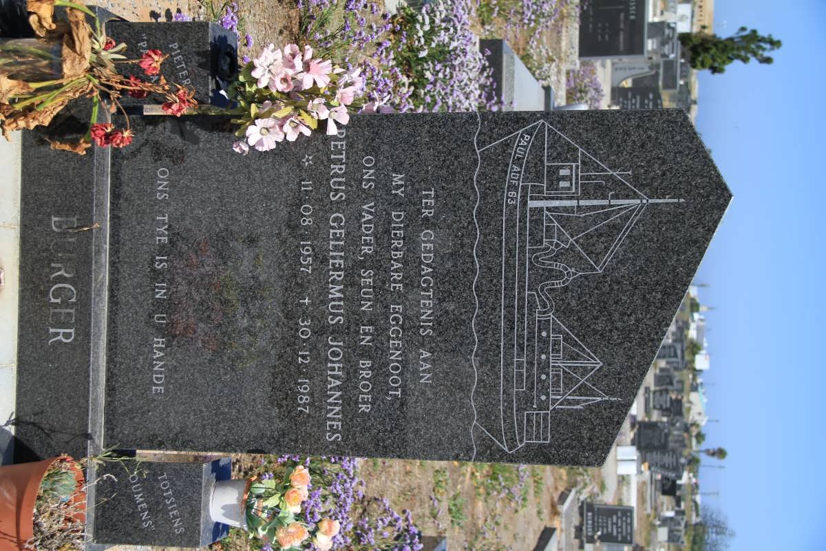 BURGER Petrus Geliermus Johannes 1957-1987