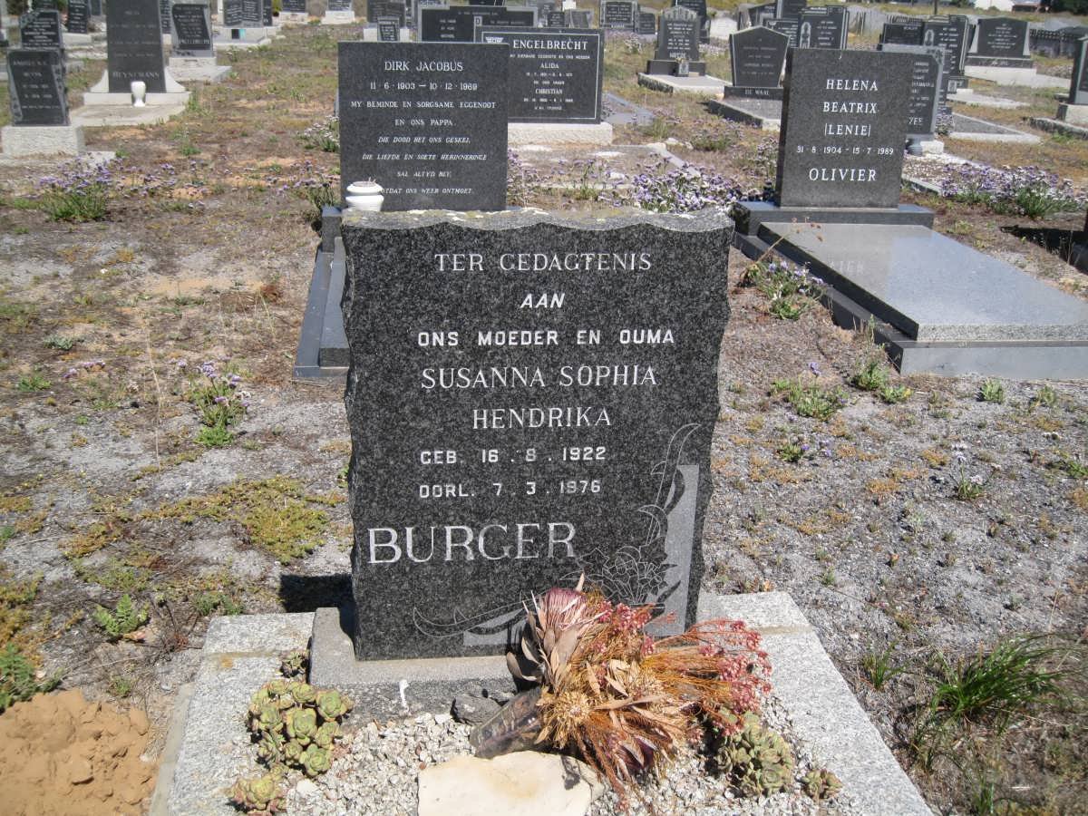 BURGER Susanna Sophia Hendrika 1922-1976