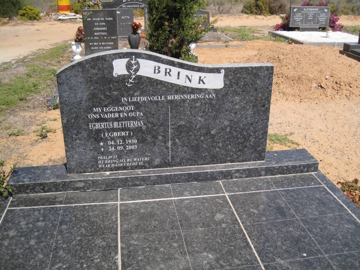 BRINK Egbertus Bletterman 1930-2003