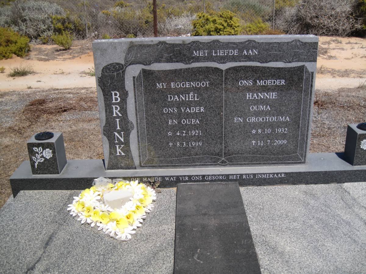 BRINK Daniël 1921-1999 &amp; Hannie 1932-2009