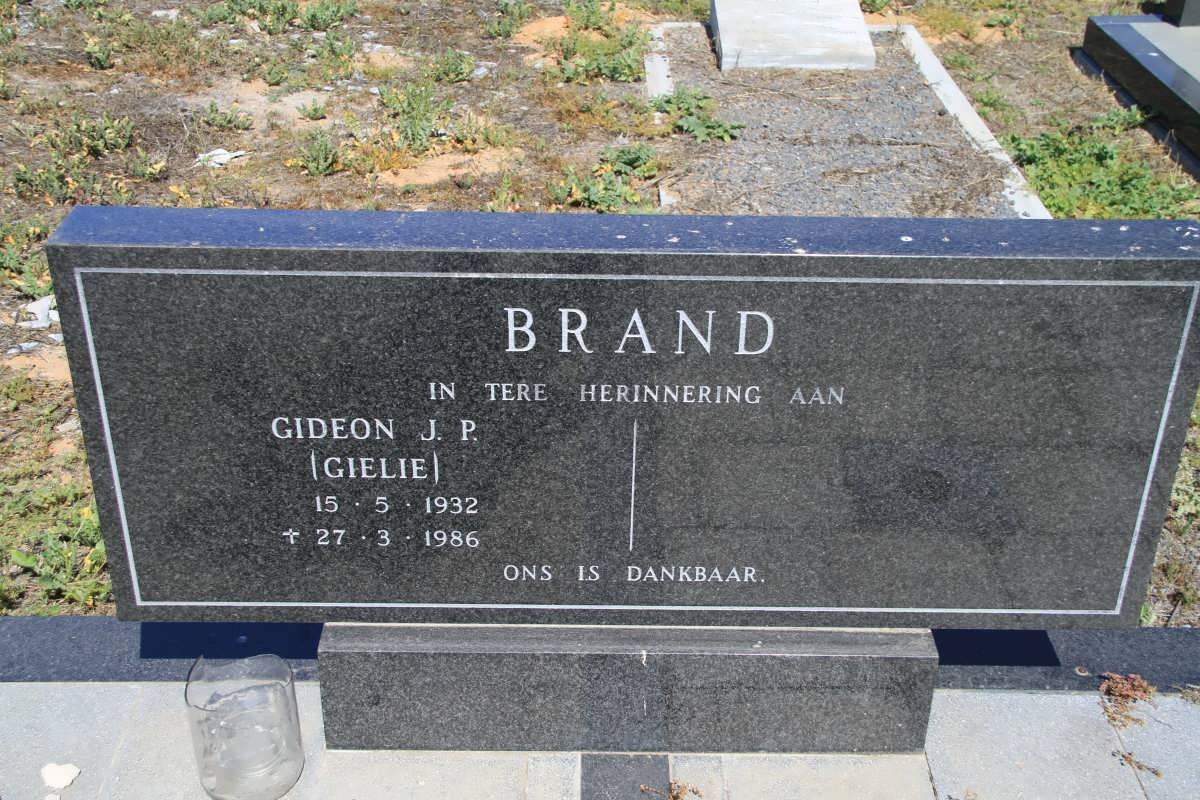 BRAND Gideon J.P. 1932-1986