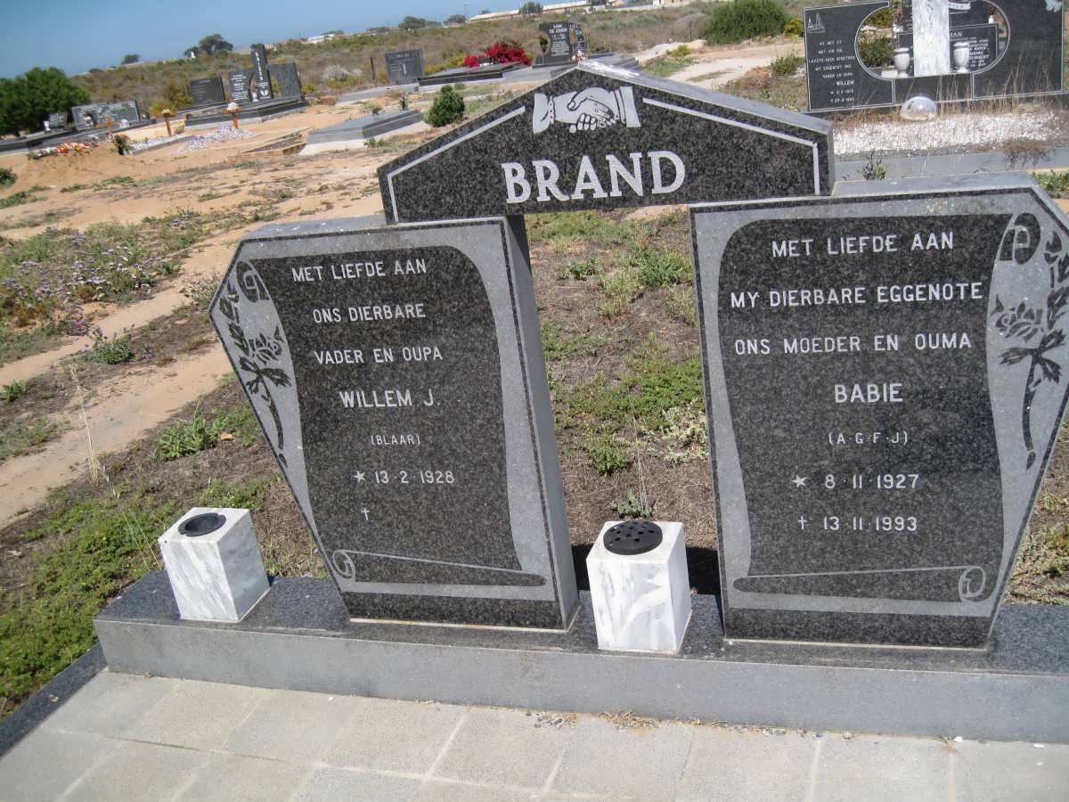 BRAND Willem J. 1928- &amp; A.G.F.J. 1927-1993