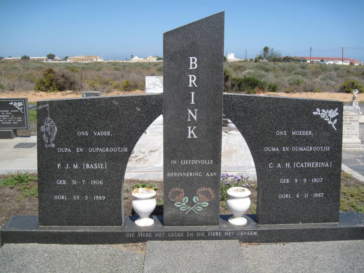BRINK P.J.M. 1906-1989 &amp; C.A.H. 1907-1987