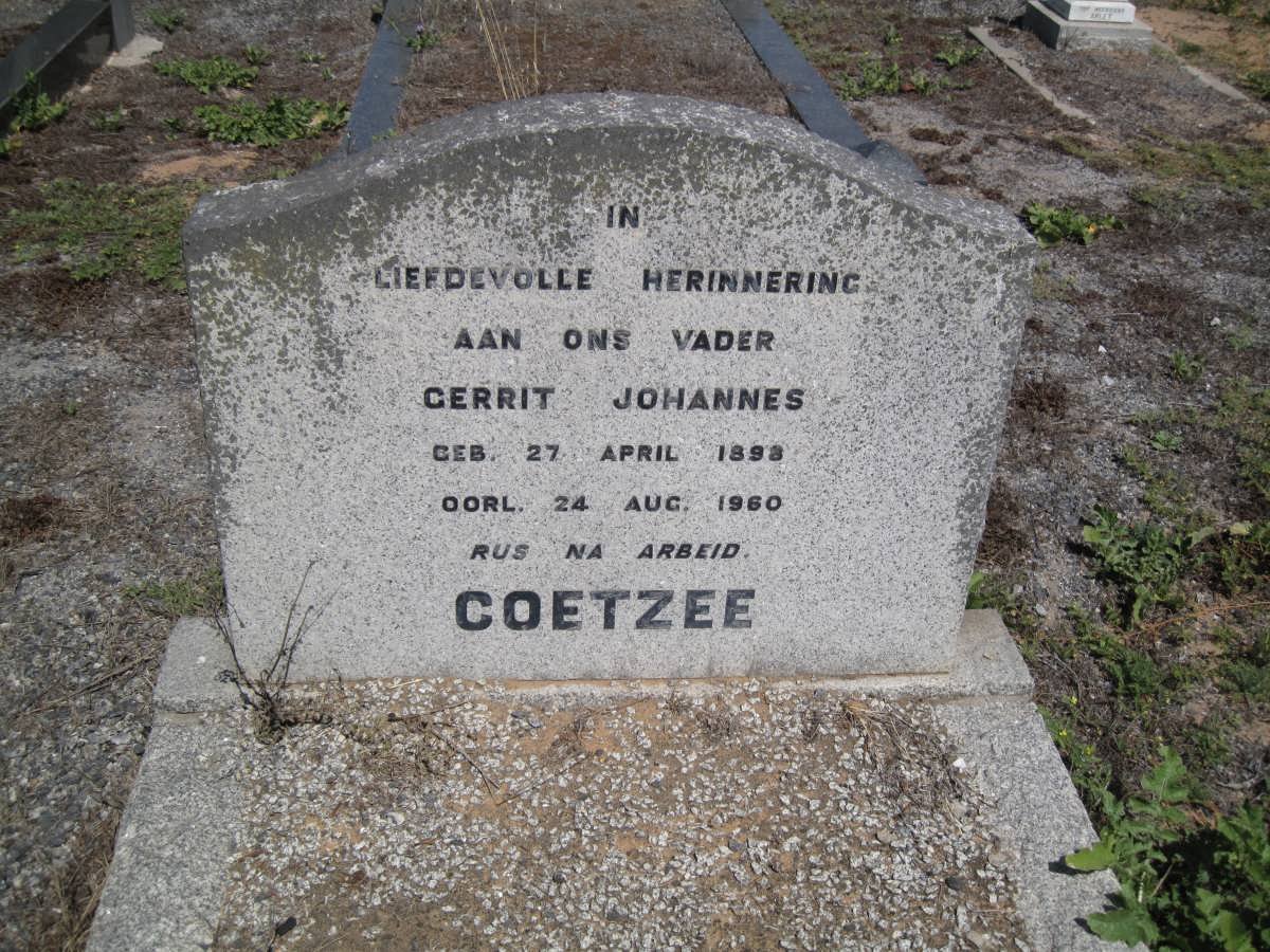 COETZEE Gerrit Johannes 1898-1960