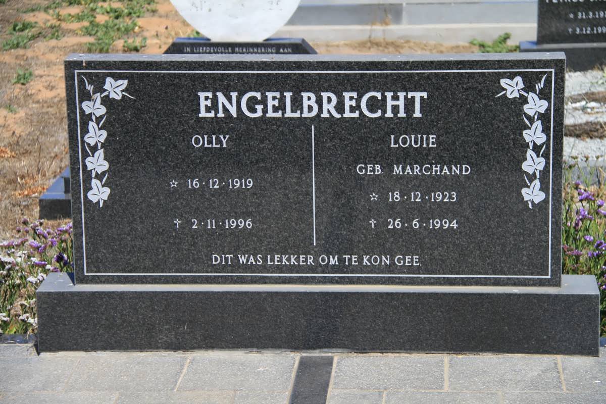 ENGELBRECHT Olly 1919-1996 &amp; Louie MARCHAND 1923-1994