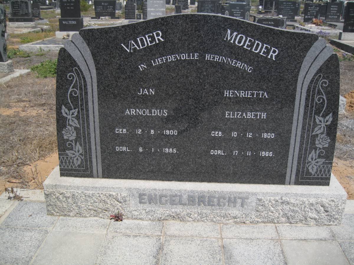 ENGELBRECHT Jan Arnoldus 1900-1985 &amp; Henrietta Elizabeth 1900-1966