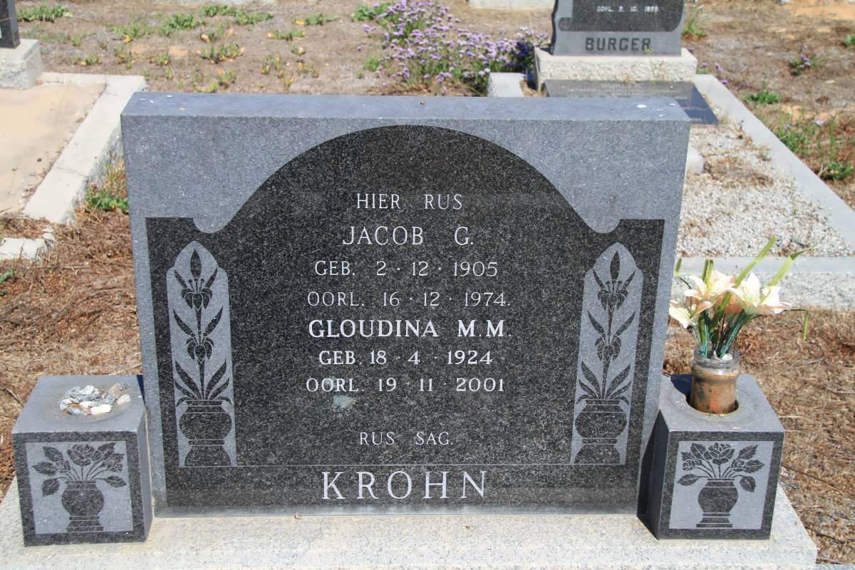 KROHN Jacob G. 1905-1974 :: KROHN Gloudina M.M. 1924-2001