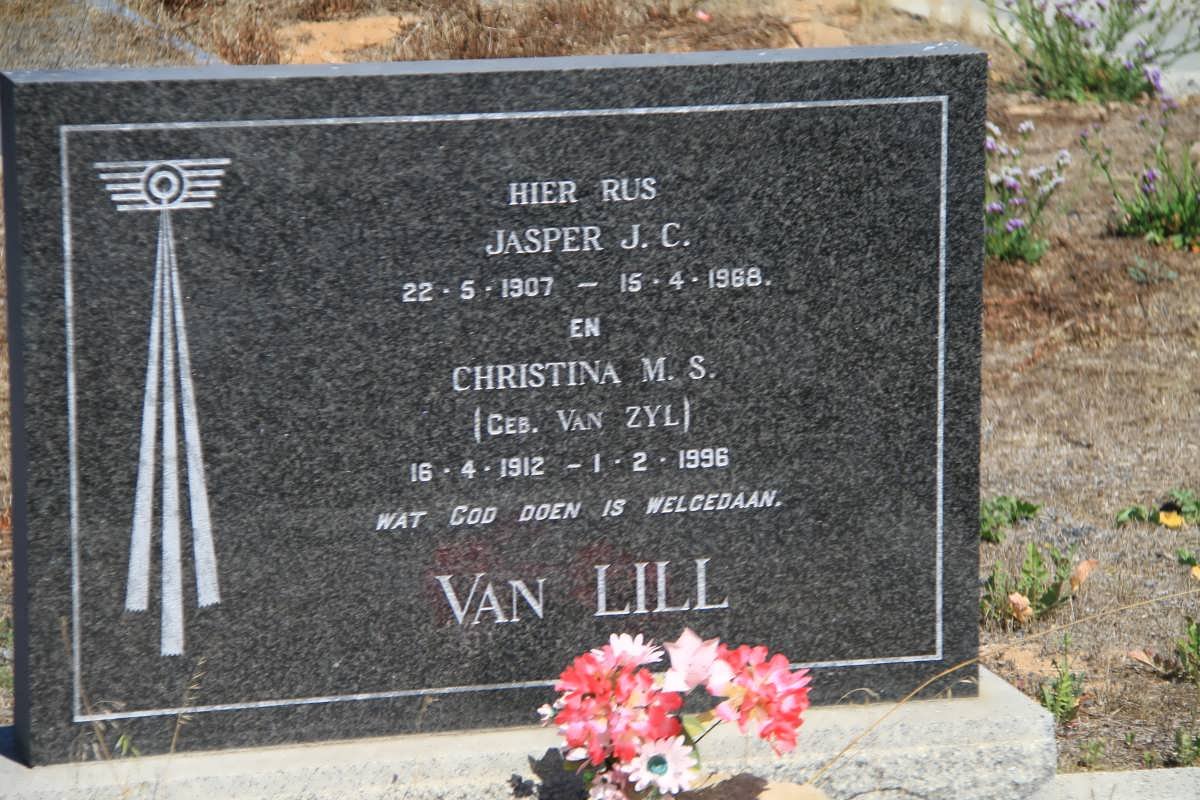 LILL Jasper J.C., van 1907-1968 &amp; Christina M.S. VAN ZYL 1912-1996