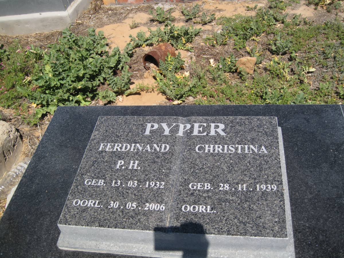 PYPER Ferdinand P.H. 1932-2006 &amp; Christina 1939-
