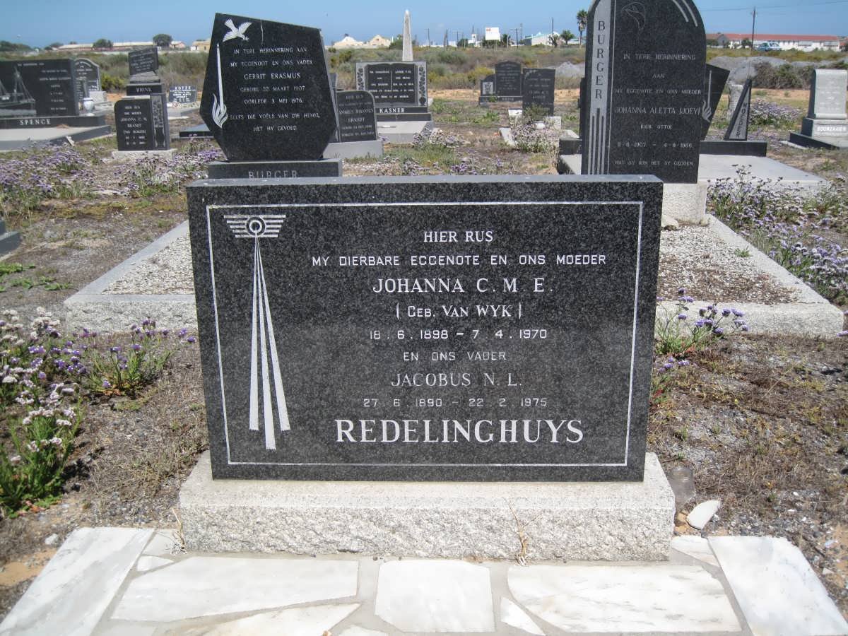 REDELINGHUYS Jacobus N.L. 1890-1975 &amp; Johanna C.M.E. VAN WYK 1898-1970