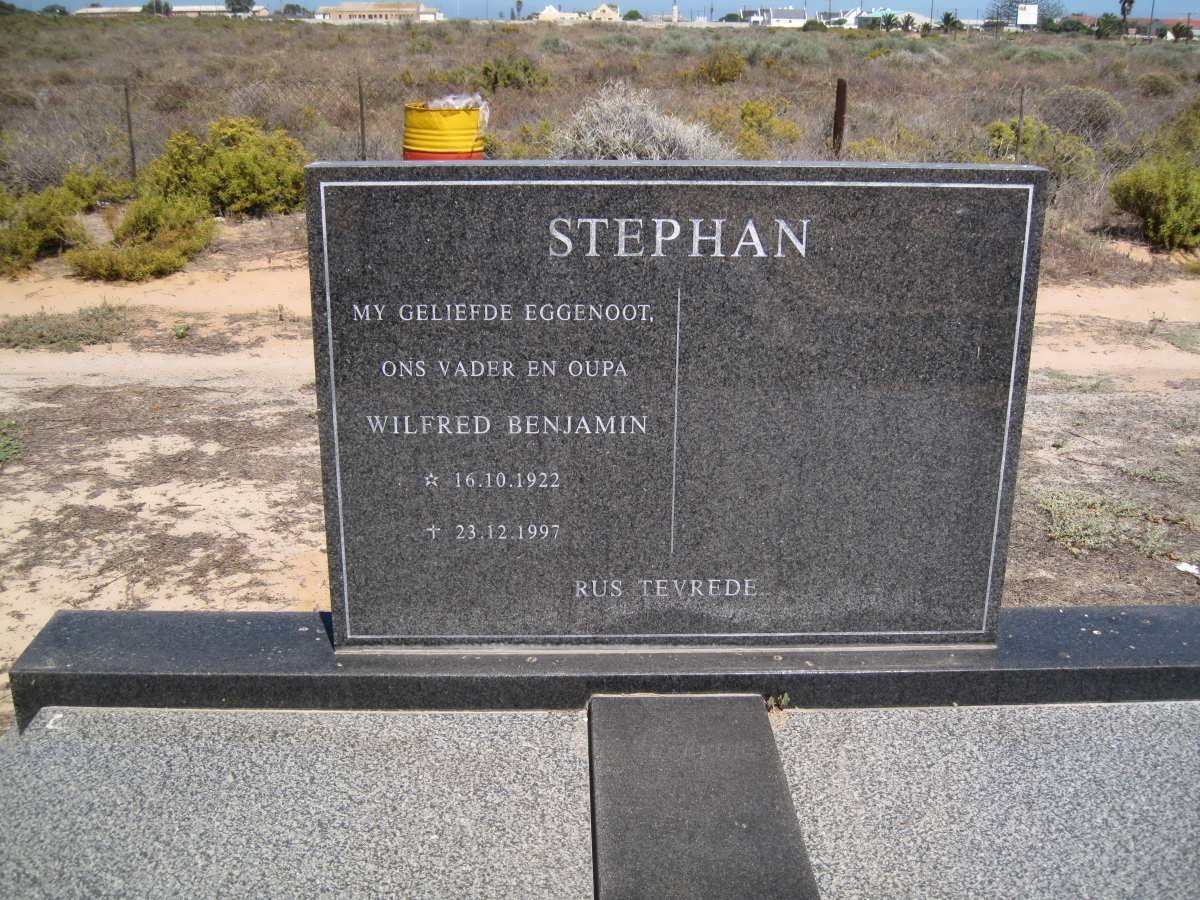 STEPHAN Wilfred Benjamin 1922-1997