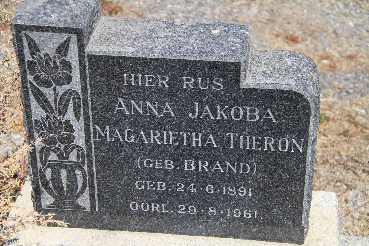 THERON Anna Jakoba Magarietha nee BRAND 1891-1961