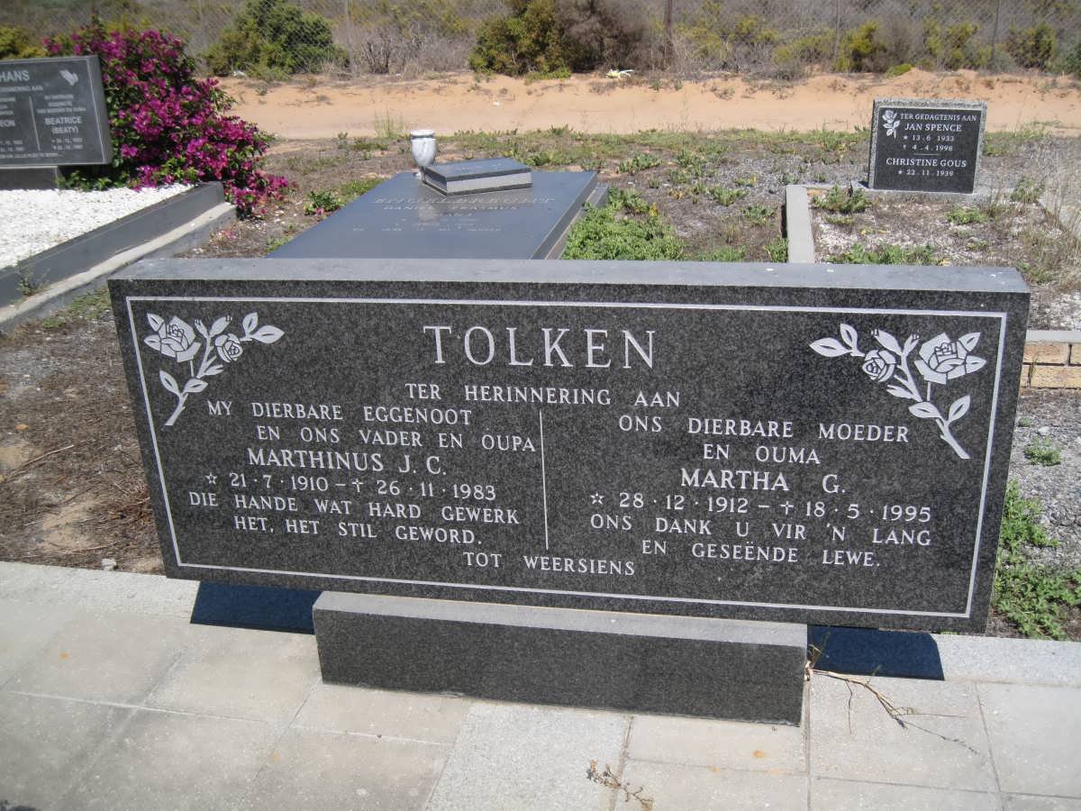 TOLKEN Marthiunus J.C. 1910-1983 &amp; Martha G. 1912-1995