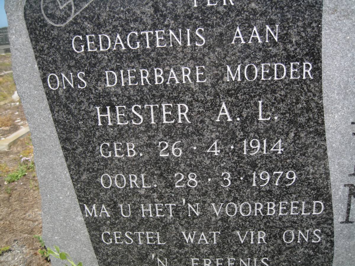 TOLKEN Hester A.L. 1914-1979