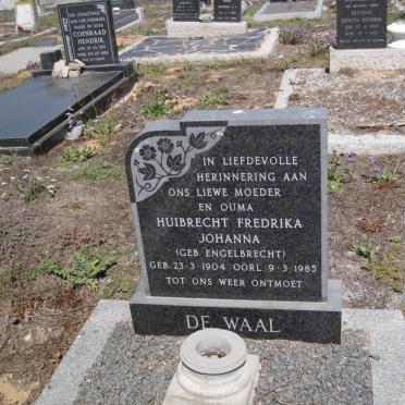 WAAL Huibrecht Fredrika Johanna, de nee ENGELBRECHT 1904-1985