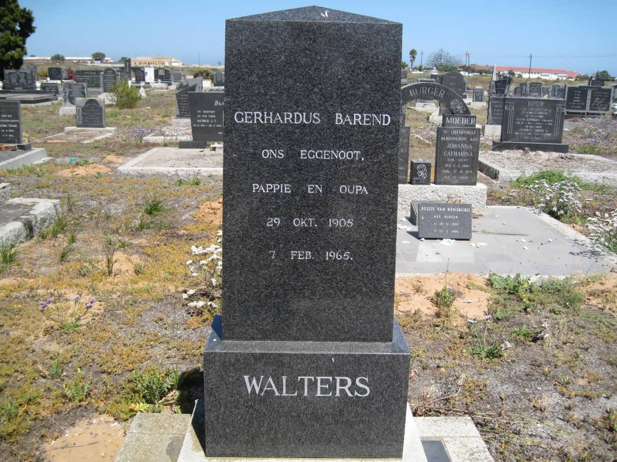 WALTERS Gerhardus Barend 1905-1965