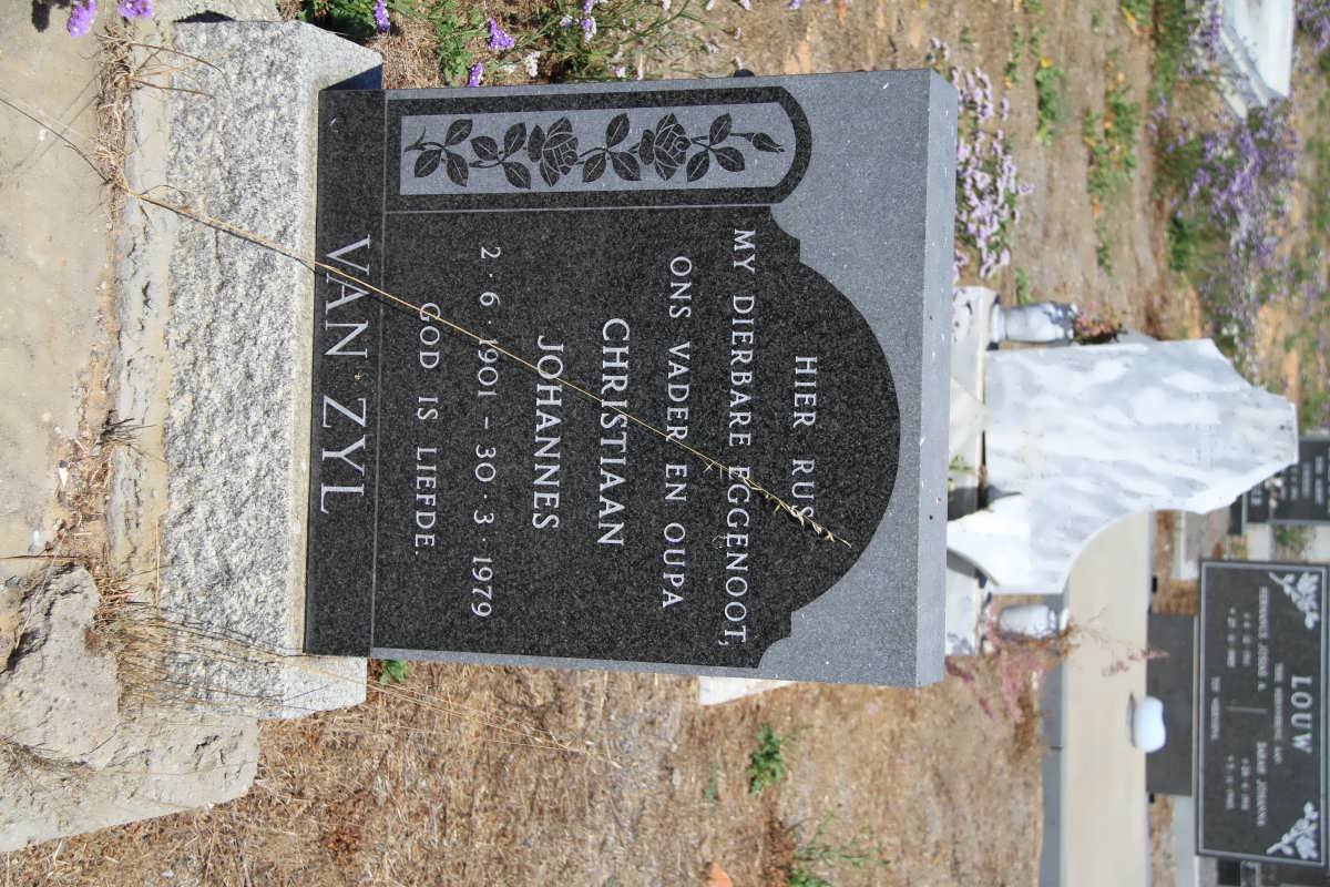 ZYL Christiaan Johannes, van 1901-1979